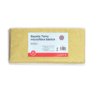 BAYETA BASICA MICROFIBRA PACK 10 40X30 CM 280GR AMARILLA
