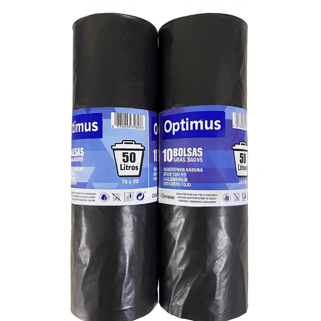 ROLLO 10 UNIDADES 70X90 G-130 50L NEGRO OPTIMUS