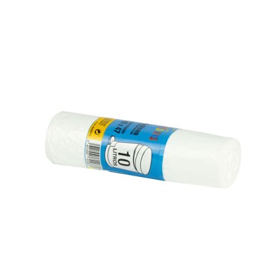 BOLSA DE BASURA BLANCA 50 UNIDADES 10L 45x47 G40