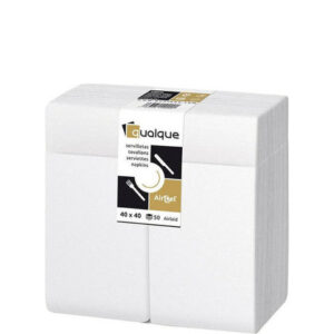SERVILLETAS AIRCEL 40X40 BLANCA 1/8 GOFRADA 1200 UNDS