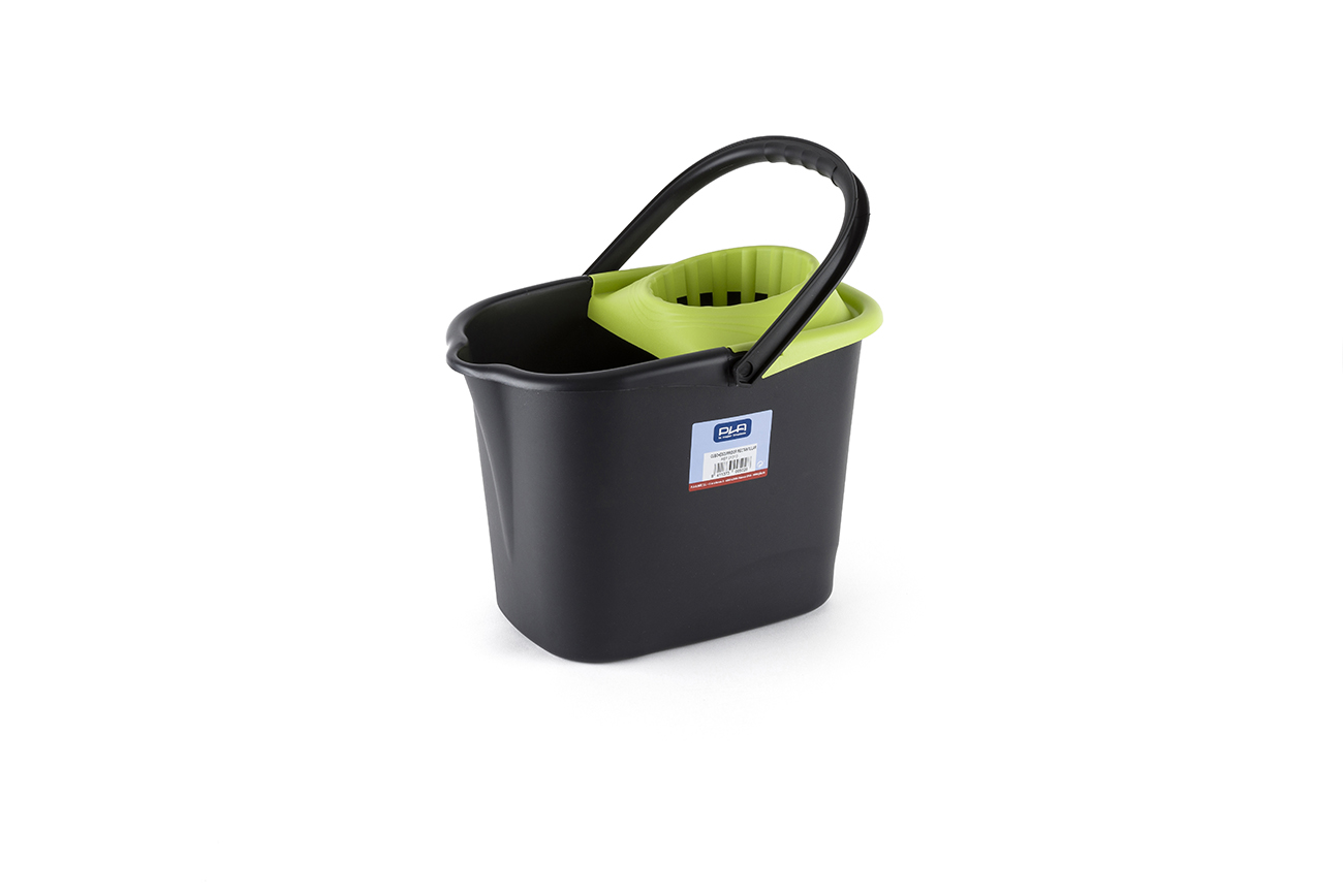 "CUBO + ESCURRIDOR RECTANGULAR NEGRO 15 L"