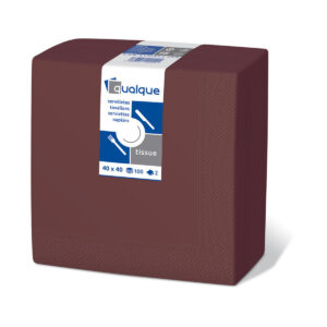 SERVILLETAS 2C 40X40 1/4 CACAO 2400 UNDS